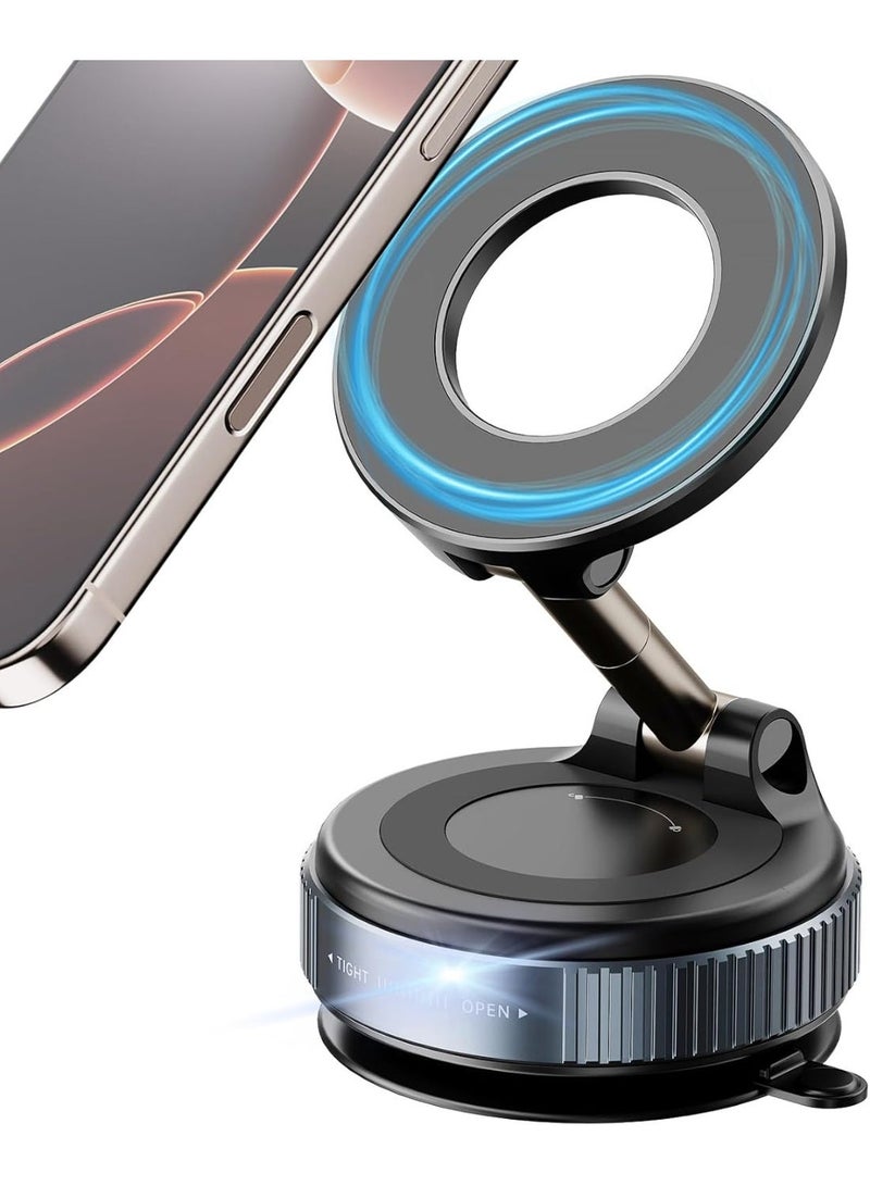 SheenX Magnetic Car Phone Mount with MagSafe, 360° Adjustable Foldable Holder, Strong Suction, for iPhone & Android - Image 4